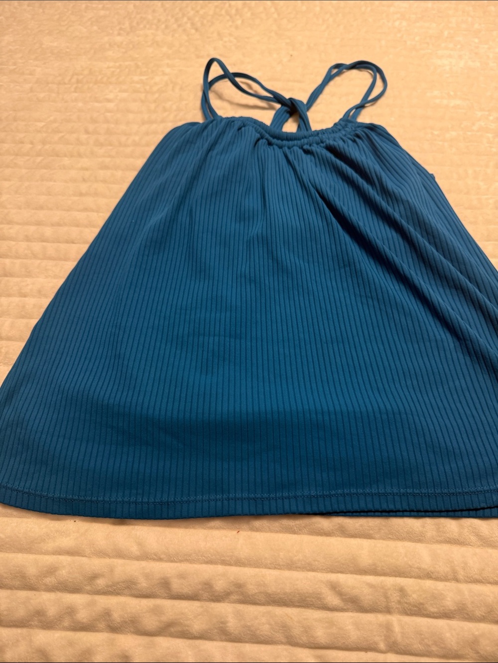 Athena Next Bright Teal Ribbed Tank